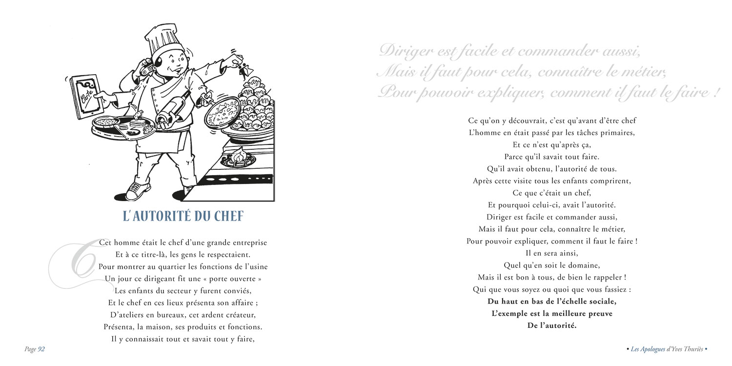 Interieur 2 des apologues d'Yves Thuriès - illustrations Joël Doudoux graphiste-illustrateur montauban (82), Toulouse (31), albi (81), auch (32), agen (47),  occitannie